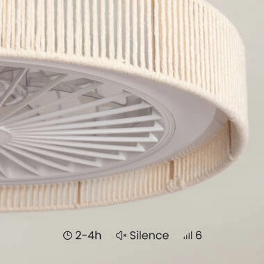Image de Ventilateur de Plafond avec Lumière Silencieux Algodón Alma