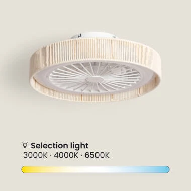 Image de Ventilateur de Plafond avec Lumière Silencieux Algodón Alma