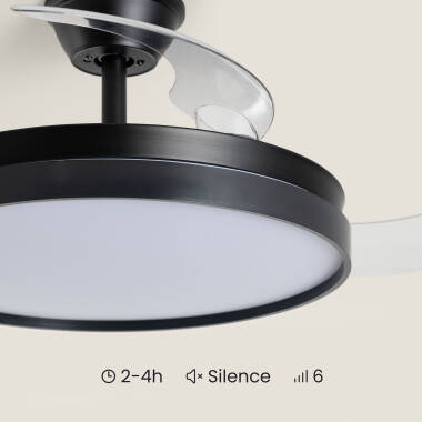 Bild von Deckenventilator mit Licht Lautlos DC einziehbare Flügel Kaios