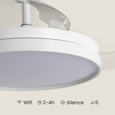 Bild von Deckenventilator mit Licht, geräuscharm, DC, einziehbare Flügel, Kaios