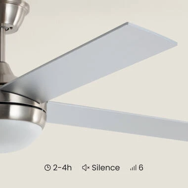 Immagine di Ventilatore da Soffitto con Luce Silenzioso DC Pale in Legno Navy Evo