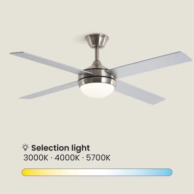 Immagine di Ventilatore da Soffitto con Luce Silenzioso DC Pale in Legno Navy Evo