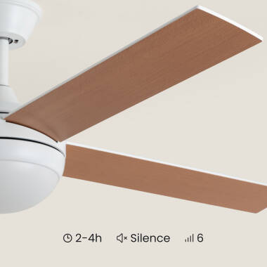 Bild von Deckenventilator mit Licht, geräuscharm, DC, Holzflügel, Navy Evo