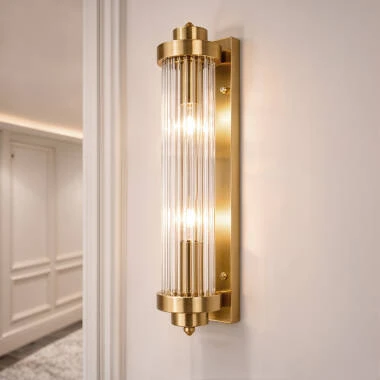 Image of Marsen Metal & Glass Wall Lamp 