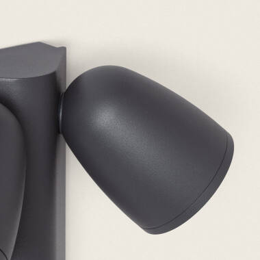 Afbeelding van Wandlamp Outdoor LED 12W Aluminium met Bewegingssensor PIR Abel Twee Spots