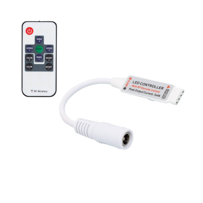 Afbeelding van Mini Controller voor 12V -24V RGB LED strip + RF Afstandsbediening 