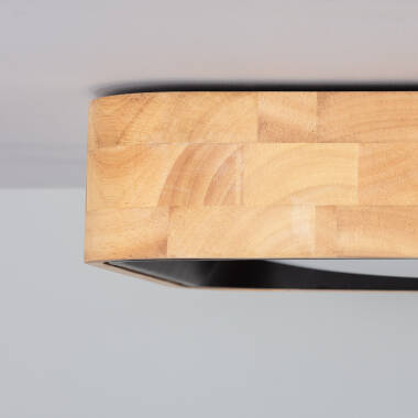Bild von LED-Deckenleuchte 15W Eckig Holz 370x370 mm CCT Wählbar Dari