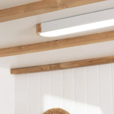 Bild von LED-Deckenleuchte 18W Holz und Metall 140x650 mm CCT Wählbar Dari Lang