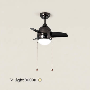 Afbeelding van Plafondventilator LED Zwart 66 cm Modern