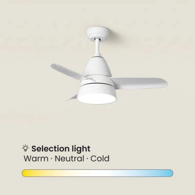 Bild von Deckenventilator Lautlos Industrial Weiss 91cm DC-Motor