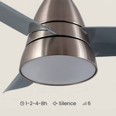 Bild von Deckenventilator Lautlos Industrial Silber 91cm DC-Motor 