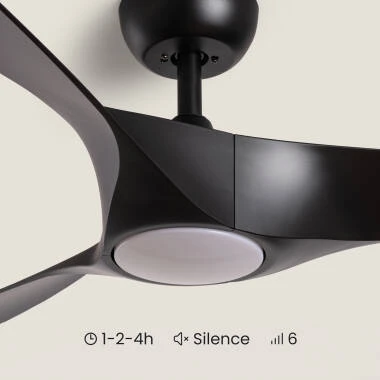 Immagine di Ventilatore da Soffitto Silenzioso Egina Nero 132cm Motore DC