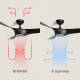 Image de Ventilateur de Plafond Silencieux Egina Noir 132cm Motor DC