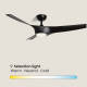 Image de Ventilateur de Plafond Silencieux Egina Noir 132cm Motor DC
