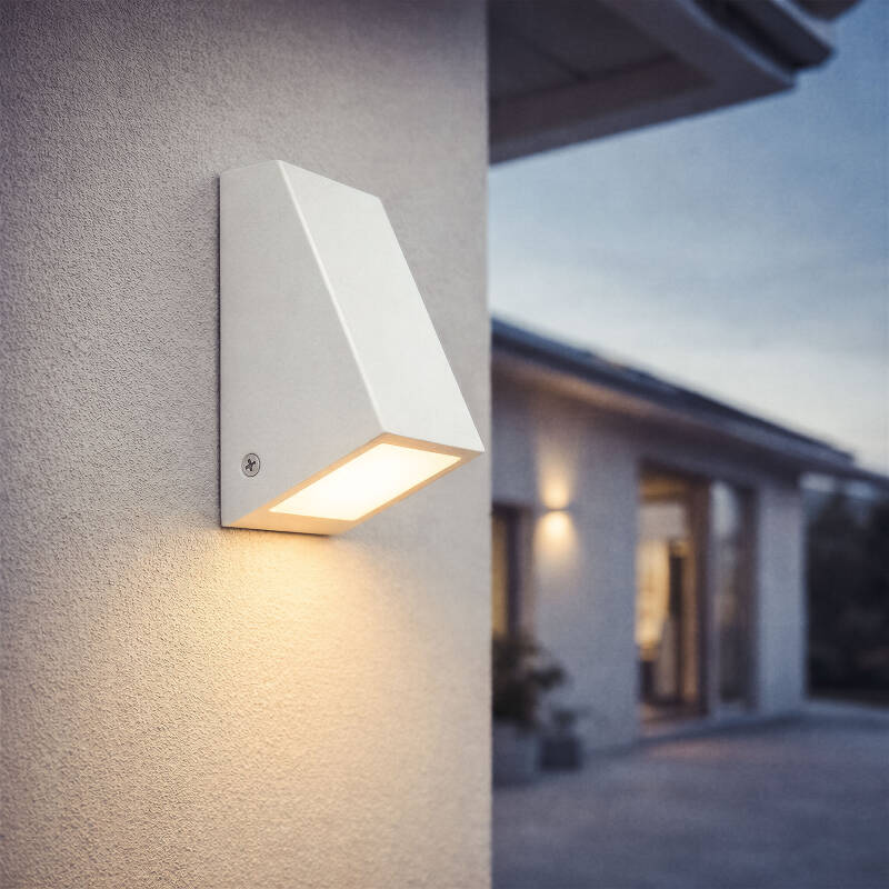 Bild von LED-Wandleuchte Aussen Metall und Glas Ruzafa