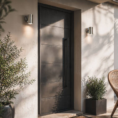 Immagine di Applique da Parete per Esterni Acciaio Inox Satin