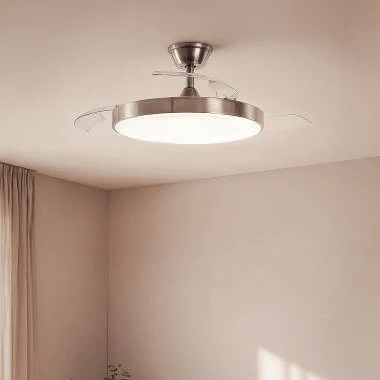 Plafondventilator met verlichting, stil, DC, inschuifbare bladen, Tori