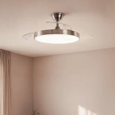 Ventilatore da Soffitto con Luce Silenzioso DC Pale Retrattili Tori