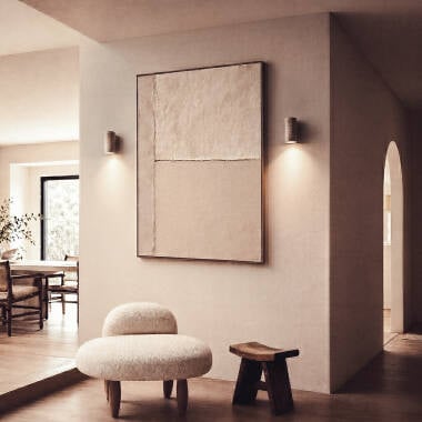 Image de Applique Murale Travertin et Bois Enzo