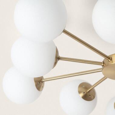 Bild von Deckenleuchte Metall und Glas Moonlight Brass 10 Spots