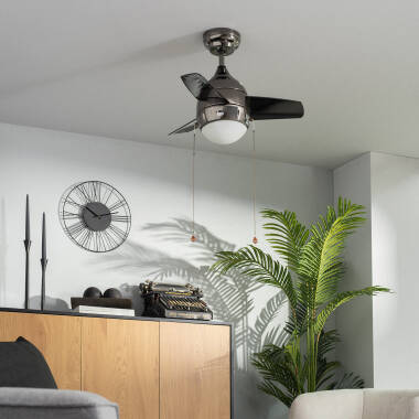 Afbeelding van Plafondventilator LED Zwart 66 cm Modern