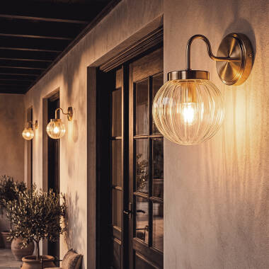Afbeelding van Wandlamp Outdoor Metaal en Glas Driyah