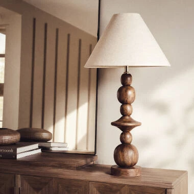 Tafellamp Hout Tanish ILUZZIA