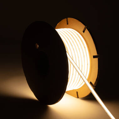 LED Pásek Stmívatelný 220V WCOB Samousměrňovací 260 LED/m ROLE 50m 15W/m 1350lm/m SILICONE FLEX Šířka 10mm IP65 Střih 5cm
