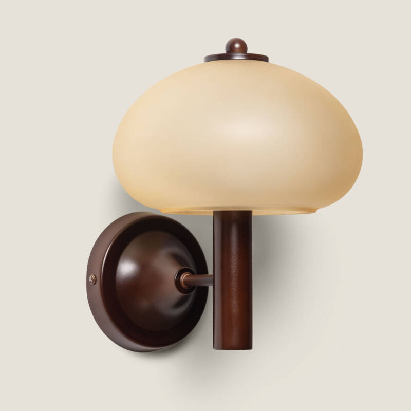 Afbeelding van Wandlamp van Hout en Glas Aiko