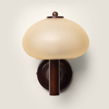 Afbeelding van Wandlamp van Hout en Glas Aiko