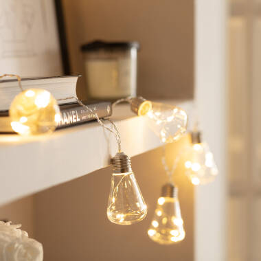 2m LED Světelná Girlanda - Řetěz se Žárovkami Edison