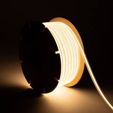 LED Pásek Stmívatelný 220V COB Samousměrňovací 320 LED/m ROLE 50m 8W/m 720 lm/m Šířka 12mm Střih každých 50cm IP65 CRI90