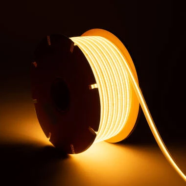 LED Pásek Stmívatelný 220V COB Samousměrňovací 320 LED/m ROLE 50m 8W/m 720 lm/m Šířka 12mm Střih každých 50cm IP65 CRI90