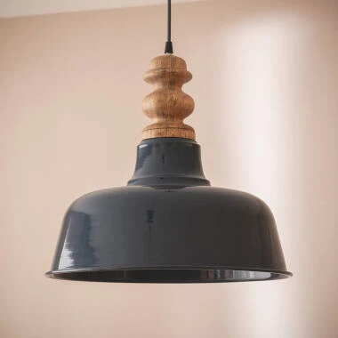 Lampada a Sospensione Legno e Metallo Bela Yash
