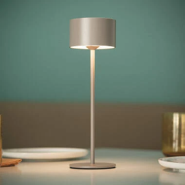 Lampe à Poser LED 2W Portable avec Batterie USB Rechargeable Métal  Mounka Round.