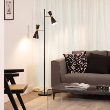 Bild von Stehlampe aus Metall 2 Spots Jigger