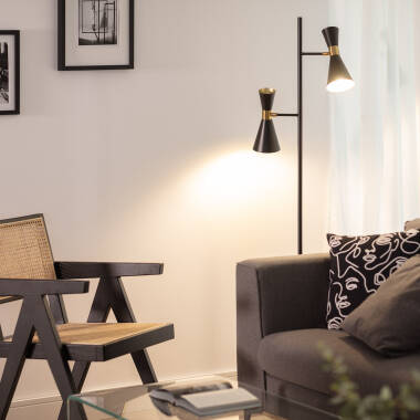 Bild von Stehlampe aus Metall 2 Spots Jigger