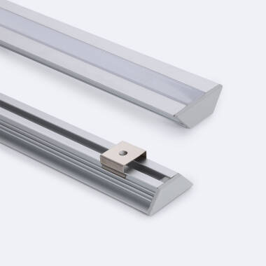 Profilé Aluminium Encastré 2 m Profilé Bas pour Rubans LED jusqu'à 11 mm
