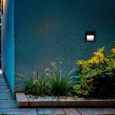 Image of Edulis Square Recessed LED Wall Light 