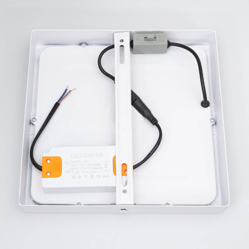 Image of 18W Galan Aluminium Selectable CCT SwitchDimm Slim Square LED Surface Lamp 210x210 mm