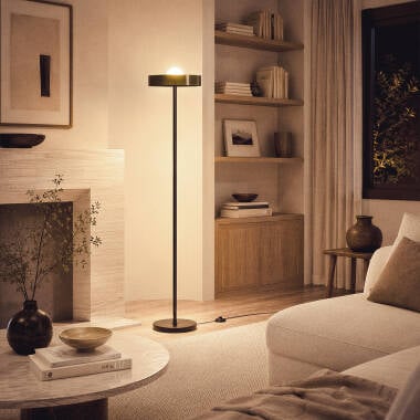 Afbeelding van Staande lamp Elva Metaal en Glas
