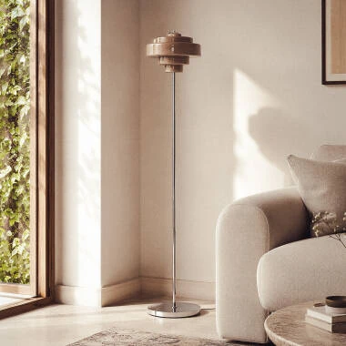 Lampadaire en Métal et Verre Nova