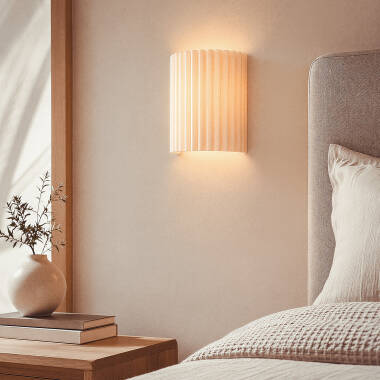Bild von Wandleuchte aus Leinen Linen