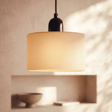 Hanglamp Hout en Glas Aiko