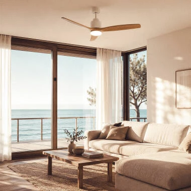 Bild von Deckenventilator mit Licht Leise DC Merion