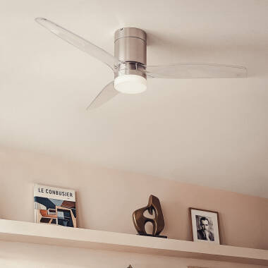 Plafondventilator met verlichting Stil DC houten bladen Leros