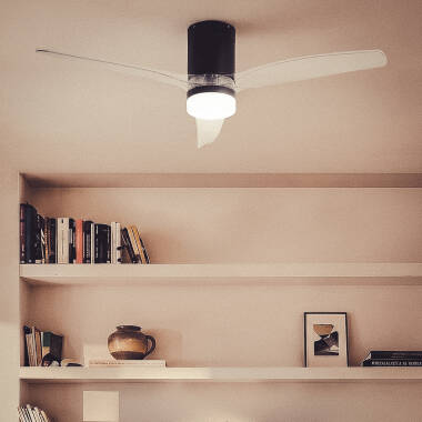 Ventilatore da Soffitto con Luce Silenzioso DC Pale in Legno Leros