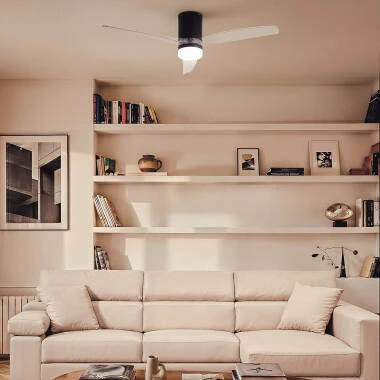 Afbeelding van Plafondventilator met verlichting Stil DC houten bladen Leros