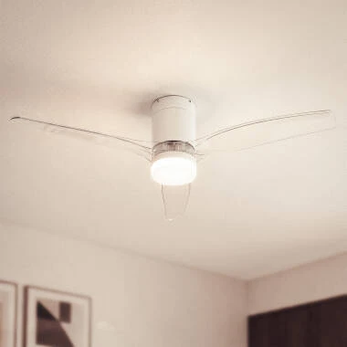 Plafondventilator met verlichting Stil DC houten bladen Leros