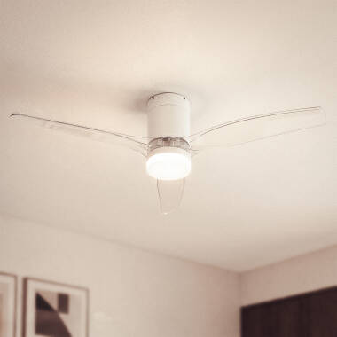 Obrázek Tichý Stropní Ventilátor se Světlem DC Dřevěné Lopatky Leros